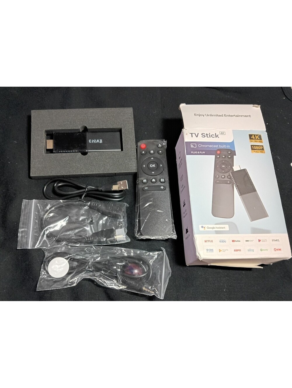 TV Stick 4K Ultra HD Streaming Media Player with Bluetooth Voice Remote